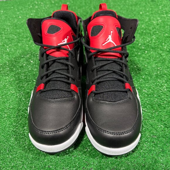 Nike Flight Club 91 Mid GS Basketball Shoes Black Red DM1685-006 NEW Sz 6.5 - Picture 2 of 4